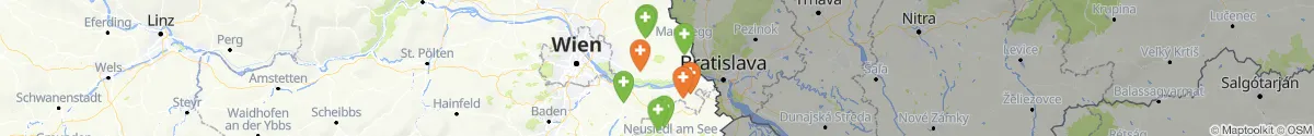 Kartenansicht für Apotheken-Notdienste in der Nähe von Engelhartstetten (Gänserndorf, Niederösterreich)